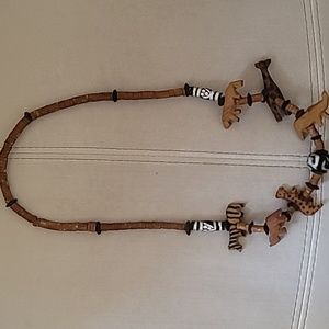 African Carved Safari Necklace